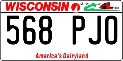 WI license plate 568PJO
