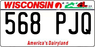 WI license plate 568PJQ