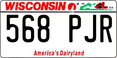 WI license plate 568PJR