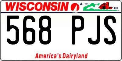WI license plate 568PJS