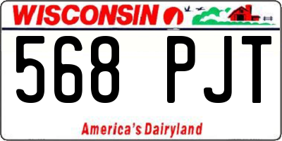 WI license plate 568PJT