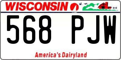 WI license plate 568PJW