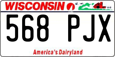 WI license plate 568PJX