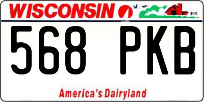 WI license plate 568PKB
