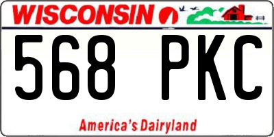 WI license plate 568PKC