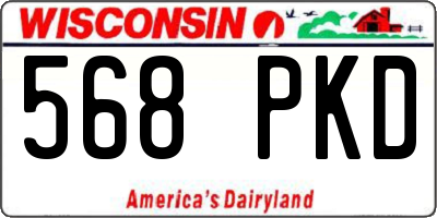 WI license plate 568PKD