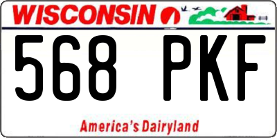 WI license plate 568PKF