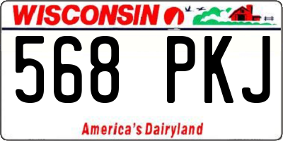 WI license plate 568PKJ