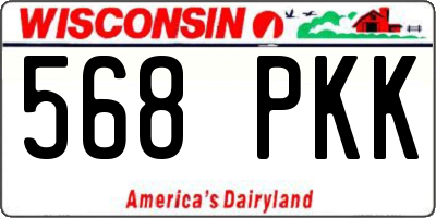 WI license plate 568PKK