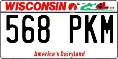 WI license plate 568PKM