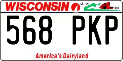 WI license plate 568PKP