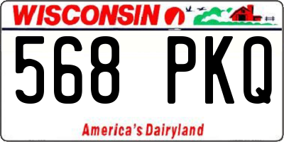 WI license plate 568PKQ