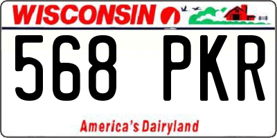 WI license plate 568PKR
