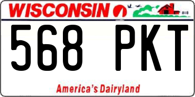 WI license plate 568PKT