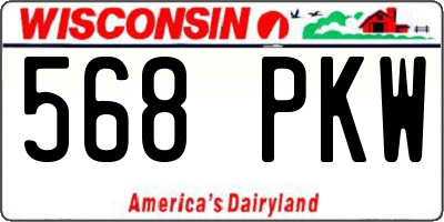WI license plate 568PKW