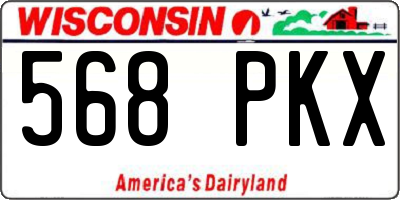WI license plate 568PKX