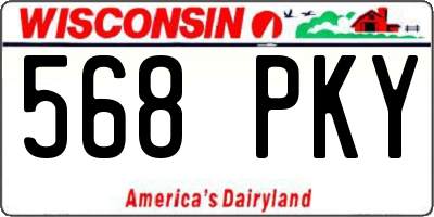 WI license plate 568PKY