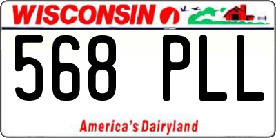 WI license plate 568PLL