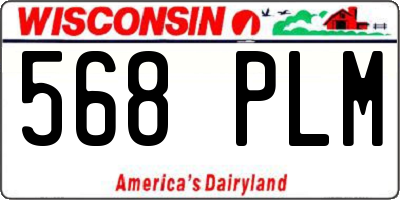 WI license plate 568PLM