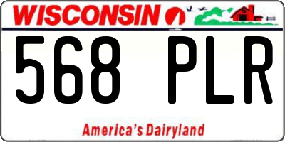 WI license plate 568PLR