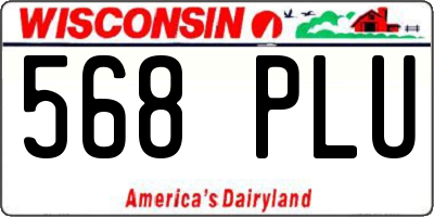 WI license plate 568PLU
