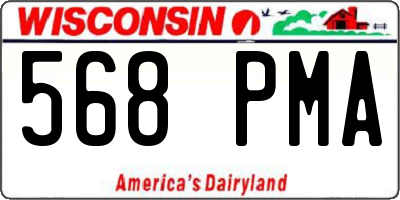 WI license plate 568PMA