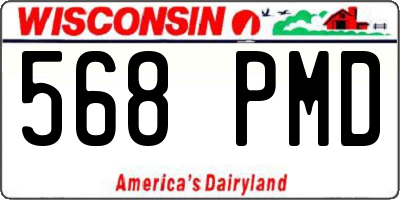 WI license plate 568PMD