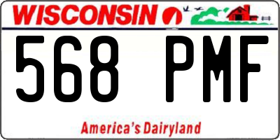 WI license plate 568PMF
