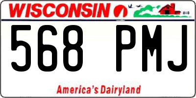 WI license plate 568PMJ