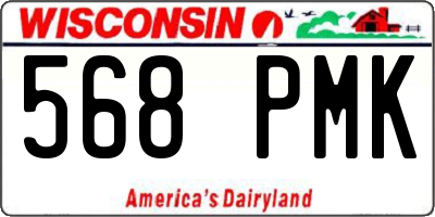 WI license plate 568PMK