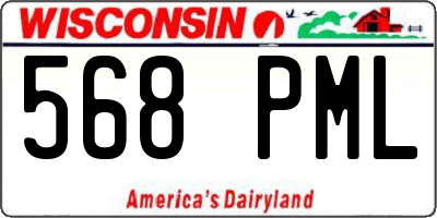 WI license plate 568PML