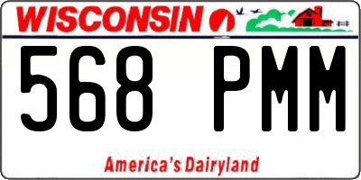 WI license plate 568PMM
