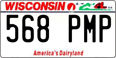 WI license plate 568PMP