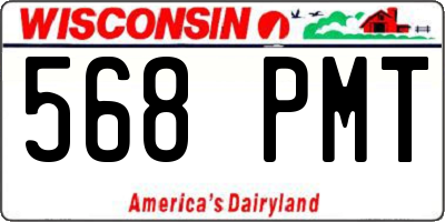 WI license plate 568PMT