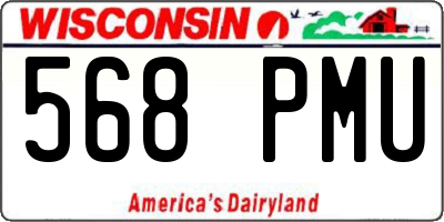 WI license plate 568PMU