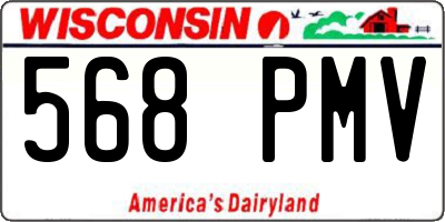 WI license plate 568PMV