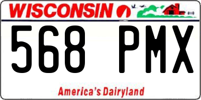 WI license plate 568PMX