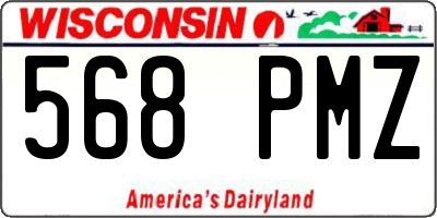 WI license plate 568PMZ