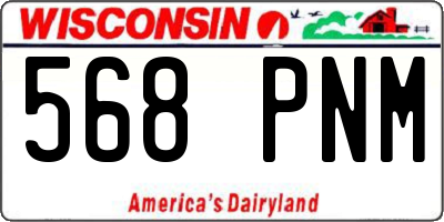 WI license plate 568PNM