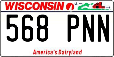 WI license plate 568PNN