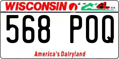 WI license plate 568POQ
