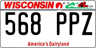 WI license plate 568PPZ