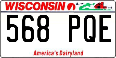 WI license plate 568PQE
