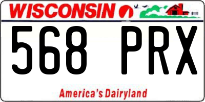 WI license plate 568PRX