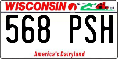 WI license plate 568PSH