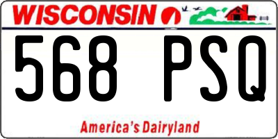 WI license plate 568PSQ