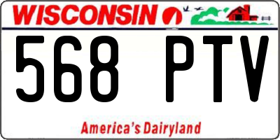 WI license plate 568PTV