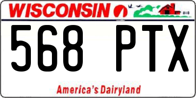 WI license plate 568PTX