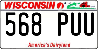 WI license plate 568PUU