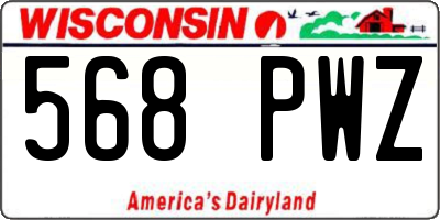WI license plate 568PWZ